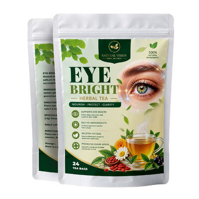 Té natural de hierbas de marca privada para iluminar los ojos, 20 bolsitas por bolsa para el cuidado de la visión y el bienestar ocular a largo plazo