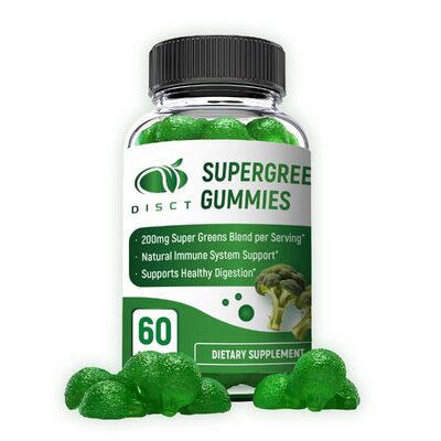 Bom preço Marca privada Supergreens gomas com apoio de controle de peso e apoio digestão on-line