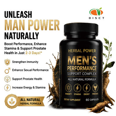 Guter Preis Private Label Herbal Vitality Capsules für Männer mit Panax Ginseng & Tongkat Ali Extrakte - Haltbarkeit von 36 Monaten Online