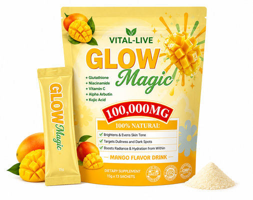 Goede prijs OEM Mango Beauty Poederdrank met glutathion en vitamine C voor huidverheldering en ondersteuning van collageen online