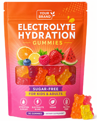 Καλή τιμή Χωρίς ζάχαρη Βίγκαν Ηλεκτρολύτης Gummy Υδάτωση Προϊόντα με ασβέστιο Μαγνήσιο Βιταμίνη C για την ενέργεια του αθλητισμού σε απευθείας σύνδεση