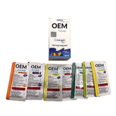 Buen precio Hombres de primera calidad gelatina oral refuerzo de energía masculino 7 bolsas/caja 7 sabores en línea