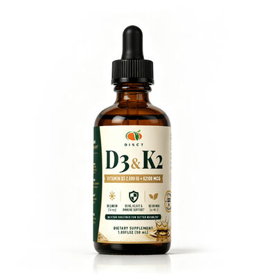 Buon prezzo Gocce Liquide di Vitamina D3 + K2 da 10000 UI all'Ingrosso con Olio Vettore MCT Biologico - Pronto per Etichetta Privata in linea